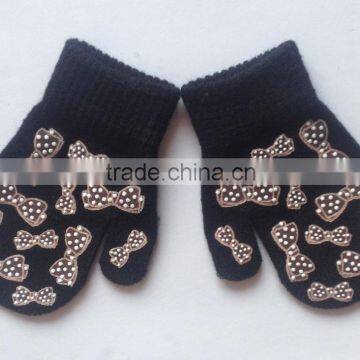 Kids Knitted Gripper Mittens Thick Warm Acrylic Fingerless Gloves Knitting Pattern photo-4