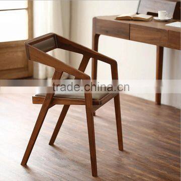 High Quality Wood Backrest Armrest Retro Relaxing Dining Room Chair Furniture photo-2