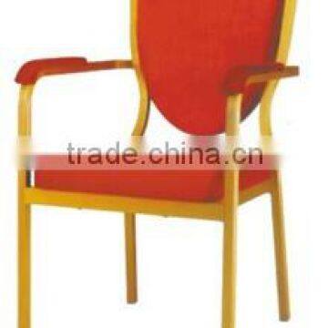 Modern Stacking Hotel Banquet Chair Fabric Dining Room Chair With Armrest BY-1290