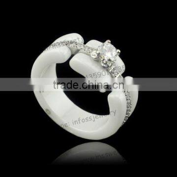 china wholesale stainless steel ceramic ring jewellery