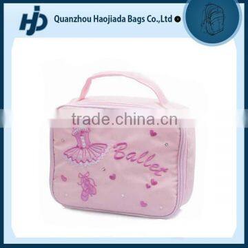 Girls pink nylon ballet dance cosmetic packing bag