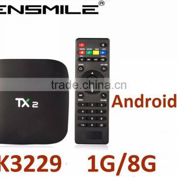 RK3229 tv box for TX2 tv box rk3229 of 1G 8G android 5.1 smart tv box TX2 RK3229