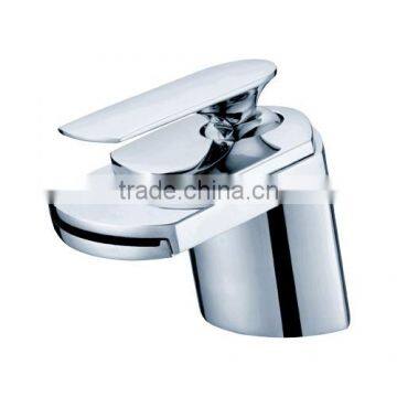 Tall Bathroom Basin Mixer Tap Chromed Polished Waterfall Sink Faucet photo-2