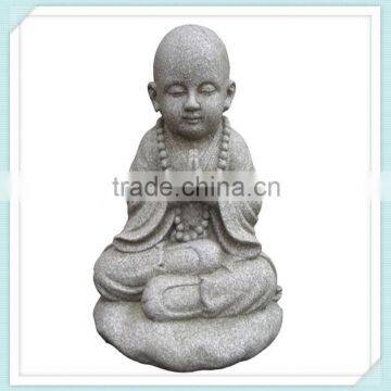 Polyresin sitting prayer young monk