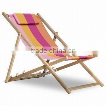 wooden beach chair