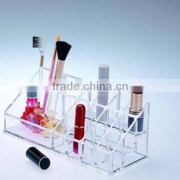 Acrylic cosmetic display racks acrylic clear cube makeup organizer drawer display box