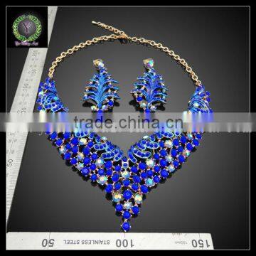 American Latest Romantic Jewelry Sets Pink Flower Shape Jewelry Sets High Quality 18K Gold Plated Jewelry Sets for Women KHK714 photo-2