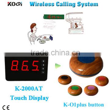 433.92mhz Waiter Paging Caller System 3 digits display receiver with 1-key transmitter