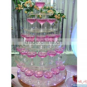 GH-RZ191 high grade half round Acrylic Cocktail wine rack/ Cocktail wine display stand