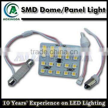 T10 W5W BA9S festoon Samsung 12-SMD LED Panel Lights for Interior Map Dome Light