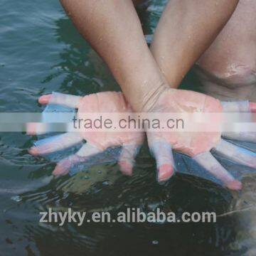 2016 Silicone Swimming Finger Webbed Gloves Frog Hand Flippers Gear Fins Palm Paddle photo-4