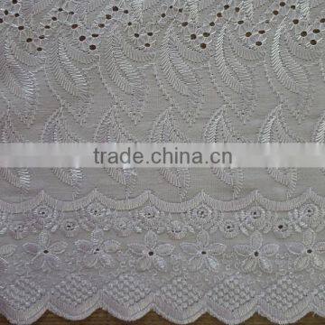 Fancy polyester border embroidery fabric design