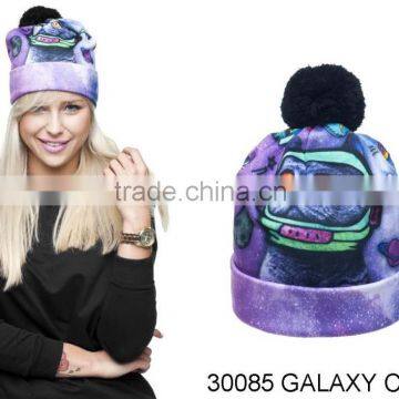 digital print modern fashion beanie hat