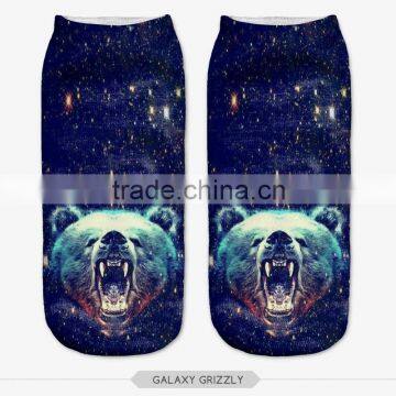 Emoji Stocking Pig Wood High Quality 3d Digital Full Print Colorful Ankle Socks Sports Unisex Custom Hot Sale Stretch Spandex photo-2