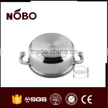 NOBO steel handle Indian stainless steel pot/pan set