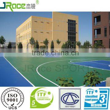 rubber covering plastic outdoor flooring material for outdoor sport