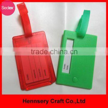 Fashion promotion pvc baggage tag