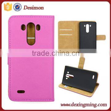 Luxury leather cover for lg g3 case, for lg g3 wallet case with card slot