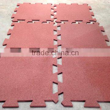 interlocking rubber tiles, puzzle rubber floor for gym and outside