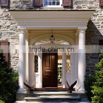 80"*36"*1 3/4 Tradtional external solid wood door with glass transom, sidelight