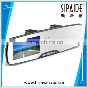 SPD125 120 Degree 1080FHD H.264 Rearview Mirror Car Recorder with 2.4 inch TFT Display IR Night Vision and Rotatable Cam