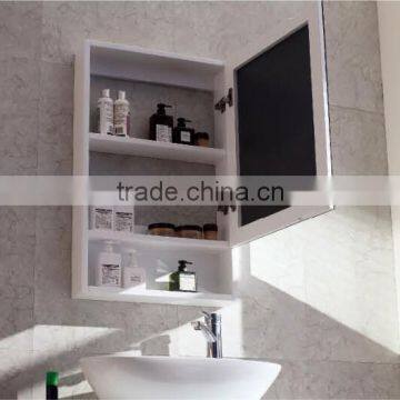 Tile Small Multi-Layer Solid Wood Bathroom Mirror Vanity Cabinet photo-3