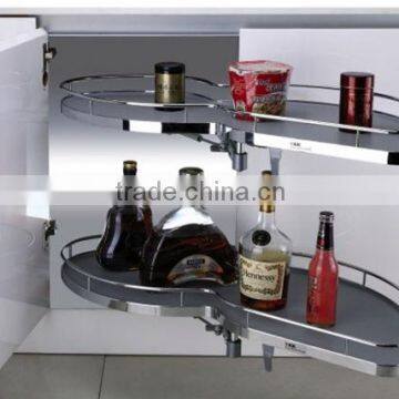 GS180A kitchen cabinet soft stop rotating lazy susan