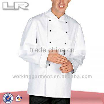 Men's White Long Sleeve Chef Jacket,100% cotton High-end Chef Jacket