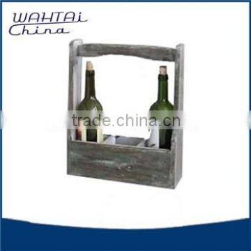 Bottled Log Color Wood Wine Crate Carrier