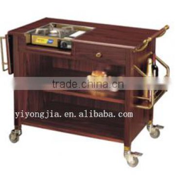 flambe trolley dining cart with competetive price