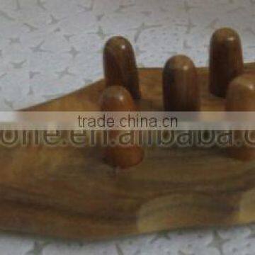 Custom Logo Wood Head Massager With Handle photo-5