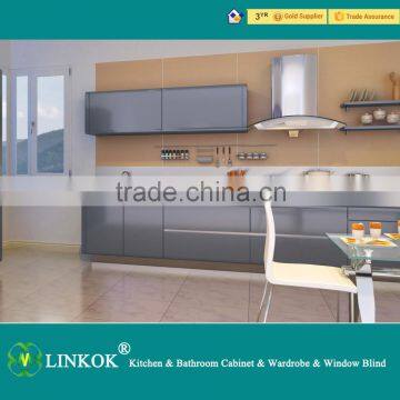 High gloss top quality grey kitchen cabinet with modern designs