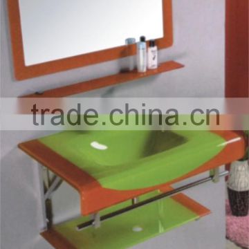 Pure manual chromatic colour bathroom glass basin/sink(WMD-60)