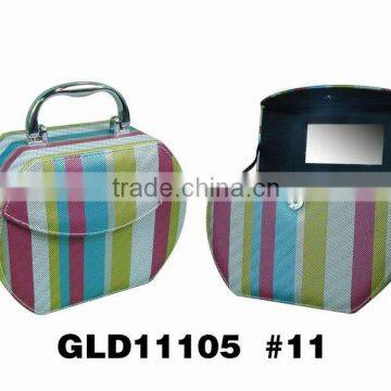 colorful fabric bag with handle and mirror