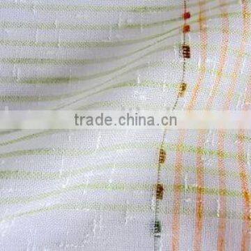 organza with line curtain fabric