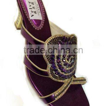 csb704 purple A New arrival fashion lady sandals with shone for wedding/party