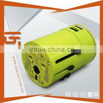 2015 Popular Selling Electric Usb Multi Travel Adaptor 3000mA With Led Logo