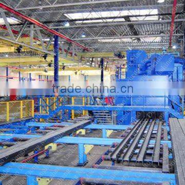 speed adjust wheel blast roller conveyor type derusting machine for steel plate