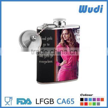 Sexy Russian Girl Transfer Printed Hip Flask,custom Logo Hip Flask for Men HF107