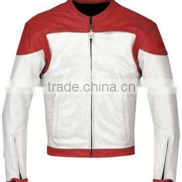 Two Tone Leather Motorcyle Racing Jacket, Motorbike Racing Leather Jacket, Leather Race Jackets for Men