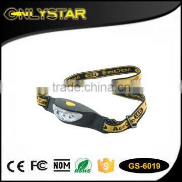 Onlystar GS-6019 super mini 3 modes waterproof outdoor led headlamp flashlight