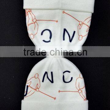 Customized White Funny Beanie Hats With Printing Logo Skiing Style photo-2