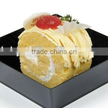 new design black plate for cake or dessert container