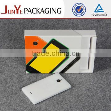 UV coating shiny logo paper folded cell phone packaging box