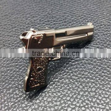 Top grade gun shape design with black plating tie pin