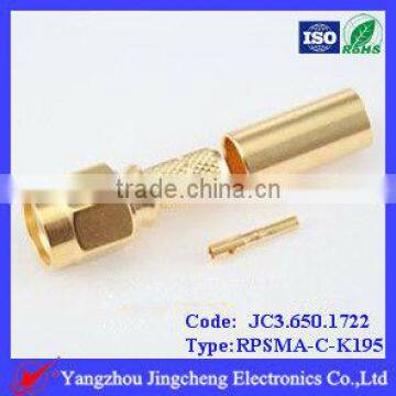 Reverse polarity SMA male body ,female socket for LMR195 cable,RP connector , RF connector ,coaxial connector