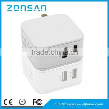 24W Portable Wall Charger 2-PORT USB Charger Travel Charger