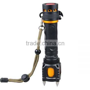 Police Type Aluminum Alloy XML T6 LED Attack Head Flashlight Torch Rechargeable With Alarm Quality Choice photo-4