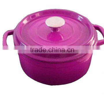 Cast Iron Round Red Enamel Casserole photo-3