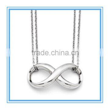 Infinity Symbol Double Strand Stainless Steel Necklace